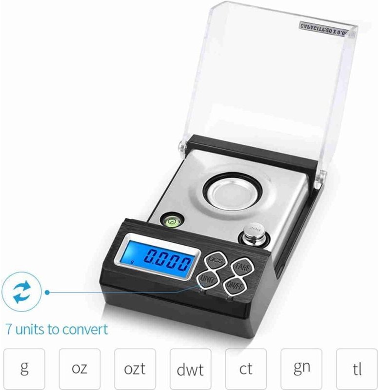 Eosnow - Hoch präzise professionelle digitale Milligrammskala 50 g/0,001 g Mini Electronic Balance Pulver Gold Schmuck K...