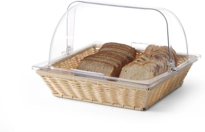 Hendi - Brotkorb mit Rolltop-Deckel, Korb und Deckel, gn 2/3, 365x335x(H)245mm