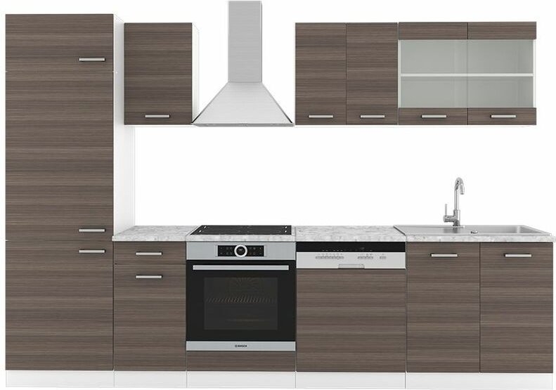 Thumbnail - Vicco - Küche R-Line, Edelgrau/Weiß, 300 cm , ap Marmor