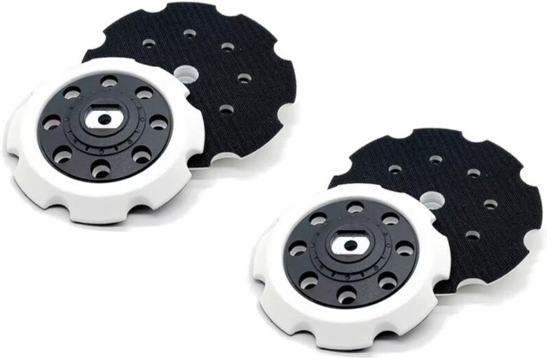 8-Loch Klett Haftteller Schleifteller für Makita PO5000C, PO6000C, DPO500Z, DPO600Z, DPO600TKX1 ersetzt 197928-2 - 125mm...