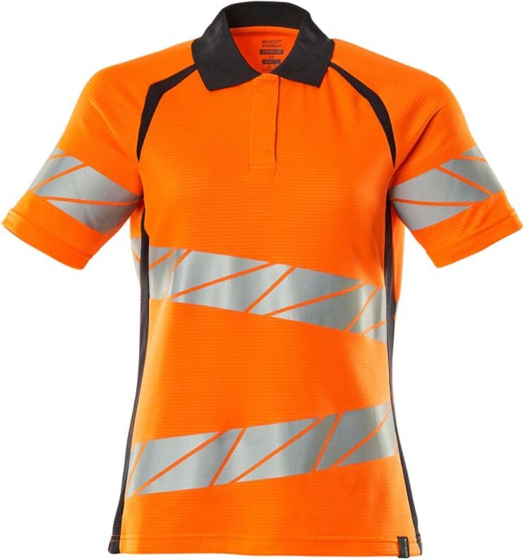 Mascot - Damen-Polo-shirt 19093-771-14010 Gr. xl hi-vis orange/schwarzblau