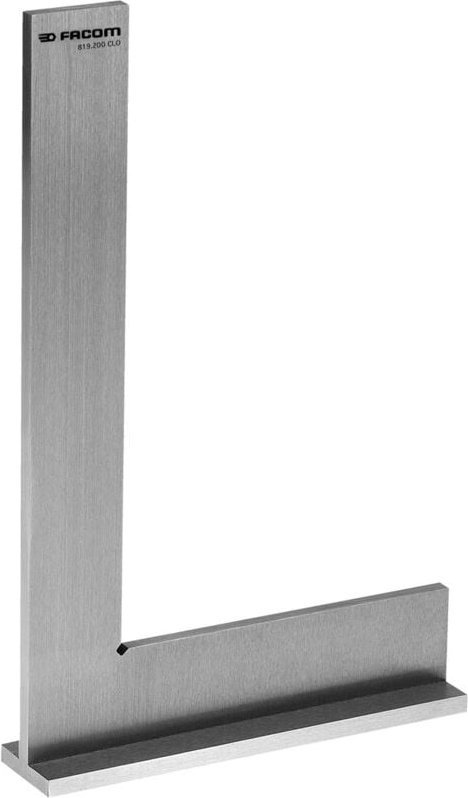 FACOM Präzisionswinkel mit Anschlag, Edelstahl, Klasse 0, 200 x 130 mm