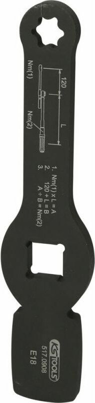 Ks Tools 3/4' Schlag-Torx-E-Schlüssel mit 2 Schlagflächen, E18 - 517.0908