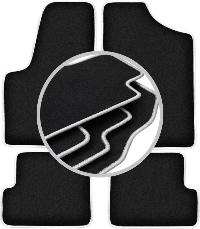 CARLUX-SILVER Autofußmatten für: Fiat Seicento Fließheck (1998-2010)