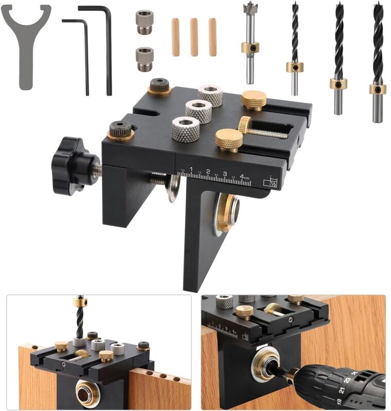 Thumbnail - Vorrichtung für verdeckte Scharniere aus Metall, 35-mm-Schrankscharnier-Bohrer, Türscharnier-Lochstanzer, Bohrer, Holzbe...