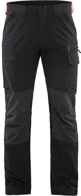 Wartungshose Stretch 4D 1422 - Schwarz/Rot XS - DE(38) - AT(C44) - Normen