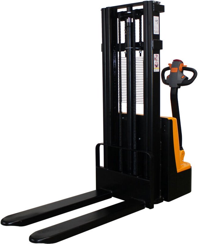 qteck Elektrischer Hochhubwagen HME-Serie 24V PU/Tandem 1150mm Gabellänge 90-2500mm Hubhöhe mit 1500kg Hubkraft