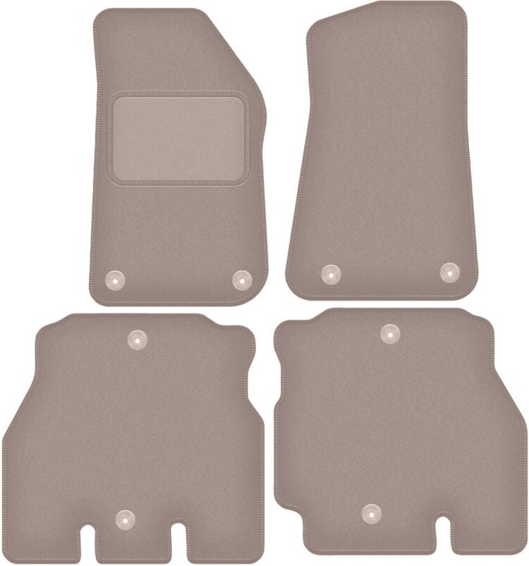 Beige Velours-Fußmatten für: Jeep Wrangler JL 5 Türen (2018-2023)