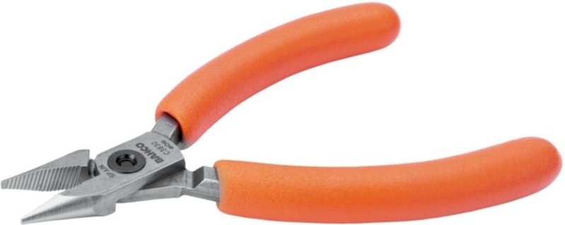 Bahco Kompakte Flachrundzangen mit orangefarbenen PVC-Griffen 121 mm - Industrieverpackung