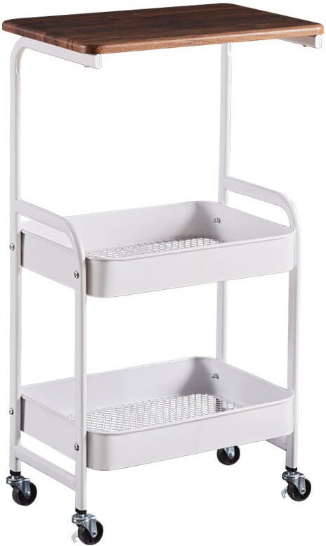 Tonchean - Küchenwagen, Rollschrank, Küchen-Badcontainer mit Rollen - weiß