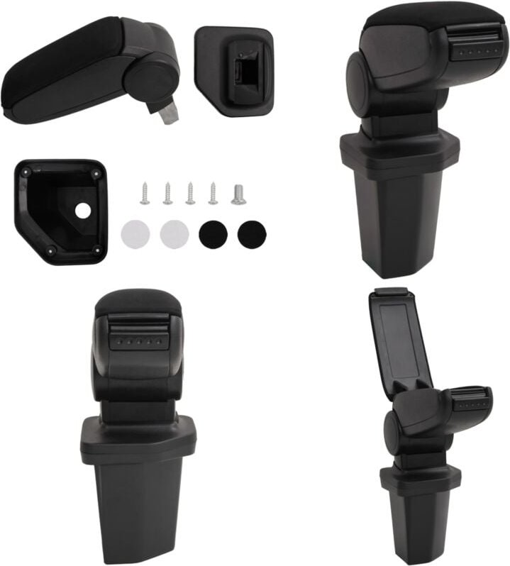 Vidaxl - Auto-Armlehne Schwarz 15x32x(40-52) cm abs - Auto Armlehne - Auto Armlehnen - Home & Living - Schwarz