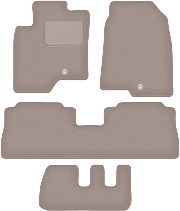 Beige Veloursmatten für: Chevrolet Captiva 7-Sitzer (2006-2017)