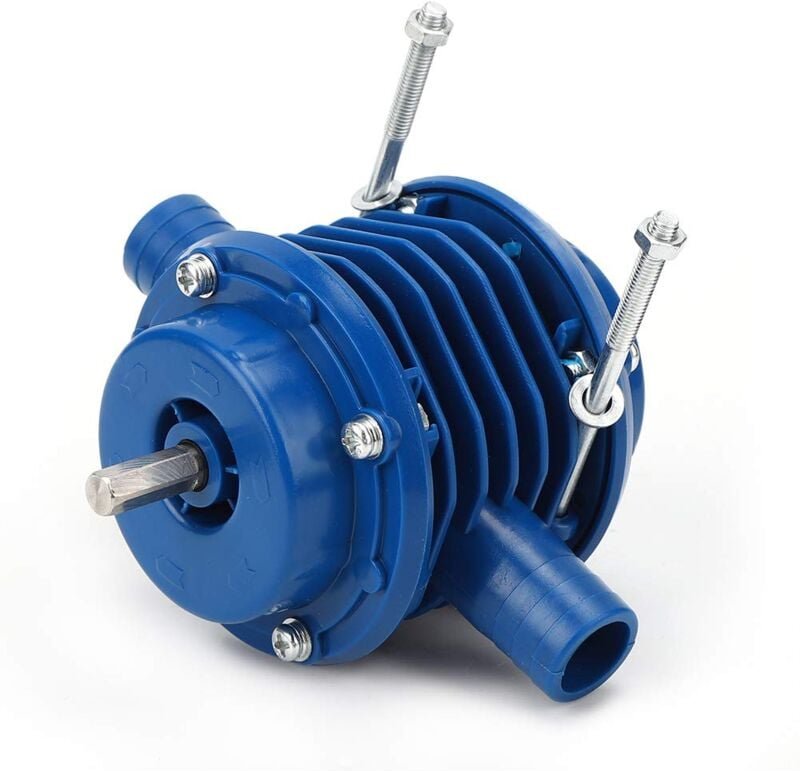 Wasserpumpenbohrmaschine, blauer Edelstahl + technischer Kunststoff, leistungsstarke elektrische Bohrlochpumpe, für Wass...