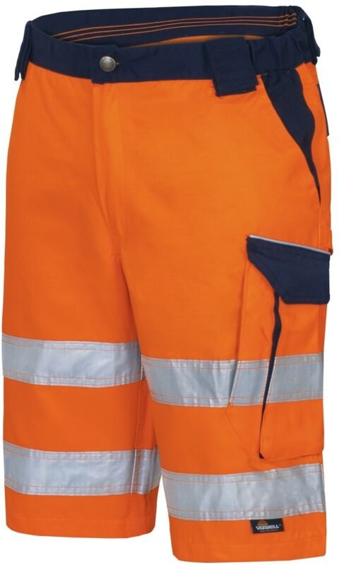 Vizwell Herren Warnschutz-Kontrast-Short VWTC114 Gr. 68 orange/marine
