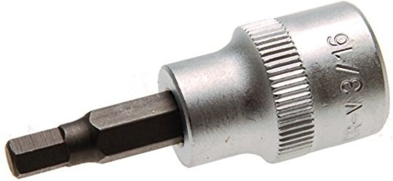 Bit-Einsatz Antrieb Innenvierkant 10 mm (3/8') Innensechskant 3/16'