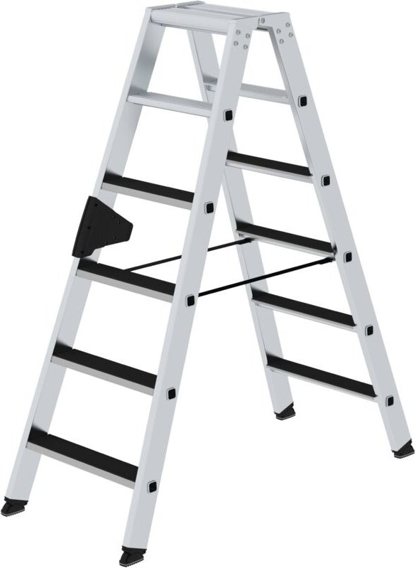 Günzburger Steigtechnik Stufen-Stehleiter beidseitig begehbar mit clip-step 2 x 6 Stufen - 041606