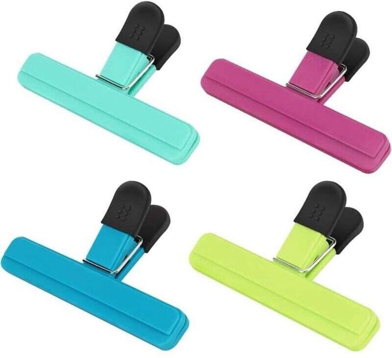 4er-Pack große Chip-Clips, Lebensmittel-Clips und Einkaufstüten-Clips zur Aufbewahrung von Lebensmitteln