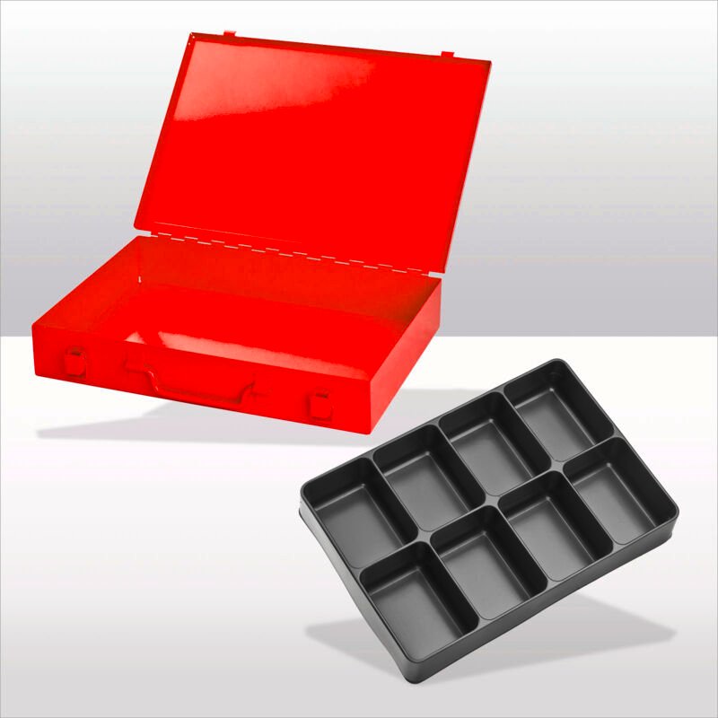 ADB Stahlblechkästen mit Spannverschluss - 8-fach - RAL 3020