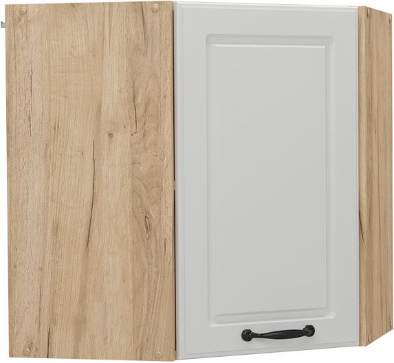 Eckhängeschrank R-Line, Weiß Landhaus, 57 cm Vicco