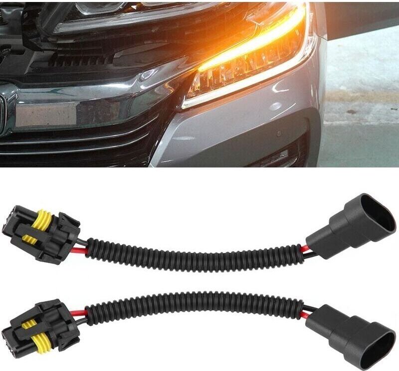 Aiperq - Teile 9005/9006 Nebelscheinwerfer Verlängerung Kabelbaum Steckdosen Stecker Adapter