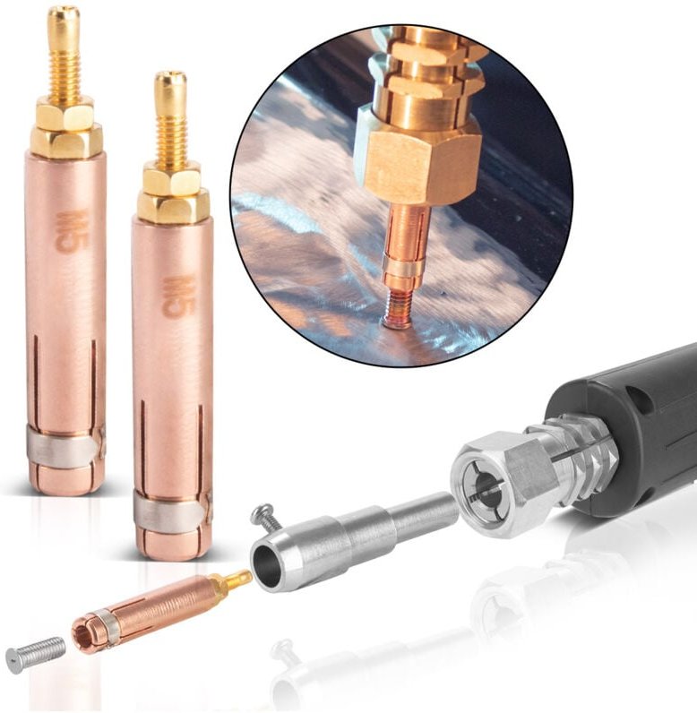 STAHLWERK 2 x Punktschweißelektrode M5 Bolzen Ausbeulspotter Smart Repair