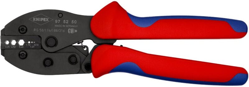 Thumbnail - Knipex - PreciForce 97 52 50 Crimpzange Koaxial-Steckverbinder bnc, tnc RG58, RG174, RG188, RG316