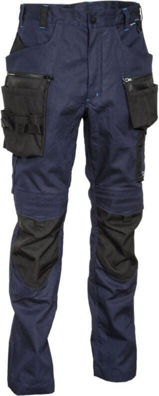 Cofra Arbeitshose Stretch, mit Nageltasche blau 64