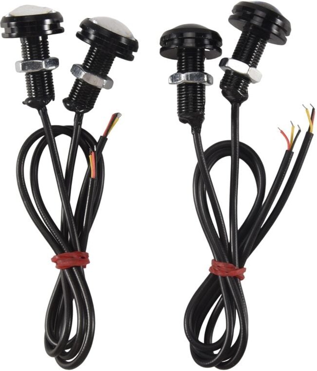 4PCS Auto 12V 23Mm Dual Farbe Switchback 4014 12 LED Drl Eagle Eye Tagfahrlicht