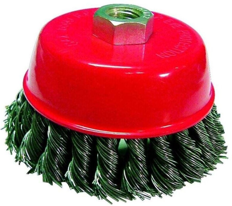 Ymyny - 75 mm konische Topfbürste, geflochtene Drähte für Flex-Winkelschleifer –