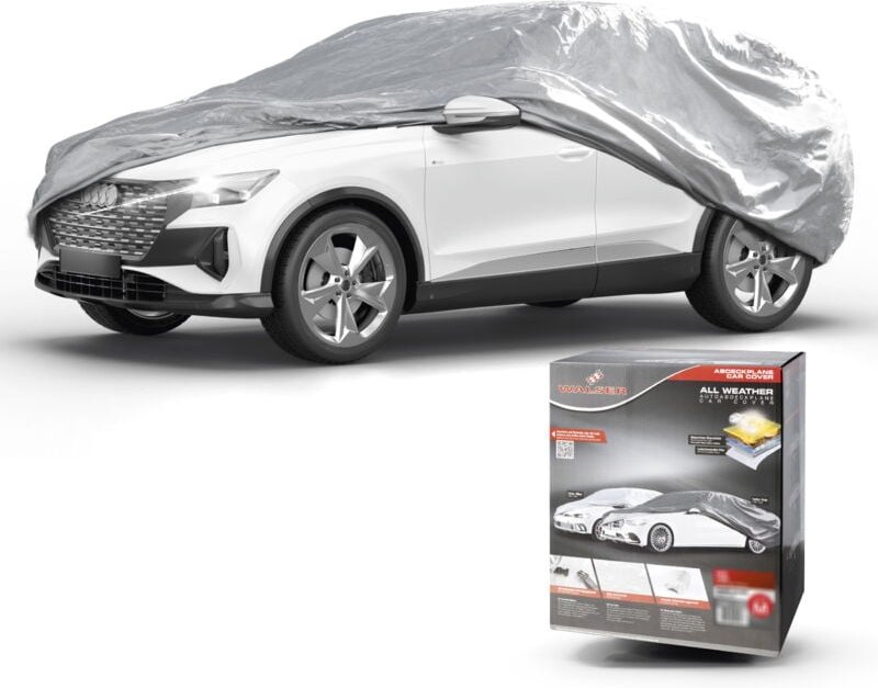 Walser - Abdeckplane Auto All Weather Basic, Autoplane Vollgarage suv Größe l, Autoabdeckung silber