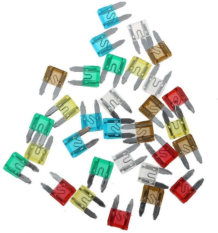 Woosien - 30-Blatt-Sicherungsstecker 7,5 / 10/15/20/25/30 Ampere für Kraftfahrzeuge