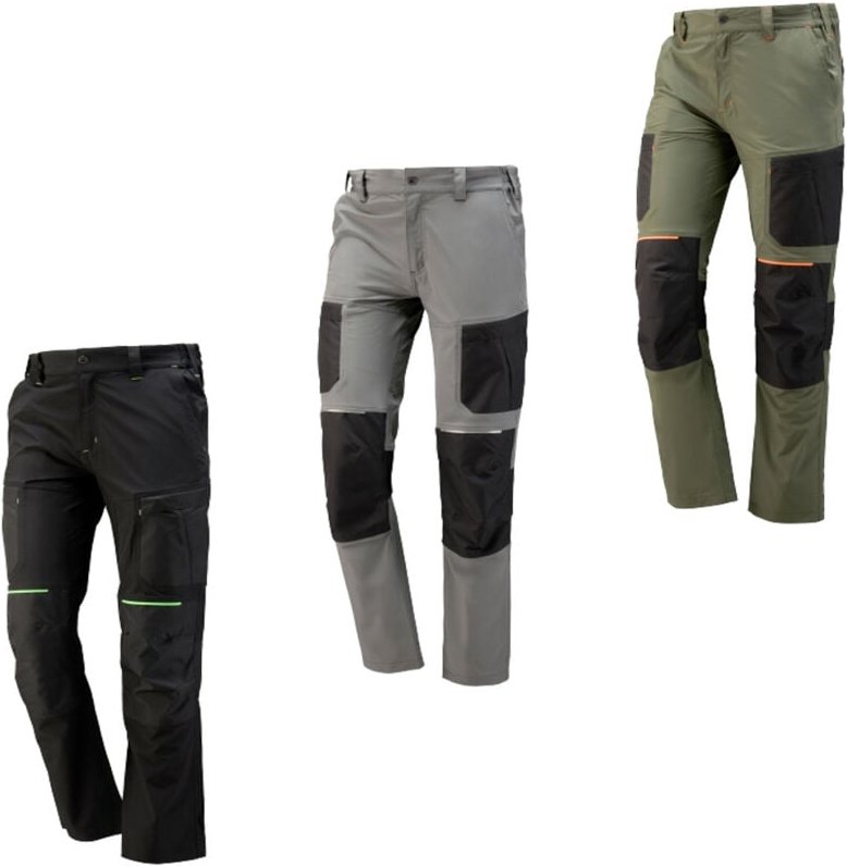 Clay Ultraleichte Arbeitshose - s - Schwarze - Neri