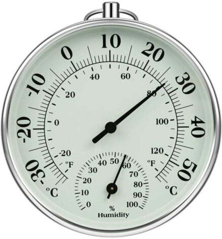 XVX - 10 cm Innen-/Außenthermometer mit Feuchtigkeitsmesser Innen-/Außenlufttemperatur-Monitor Klimaanlage Feuchtigkeits...