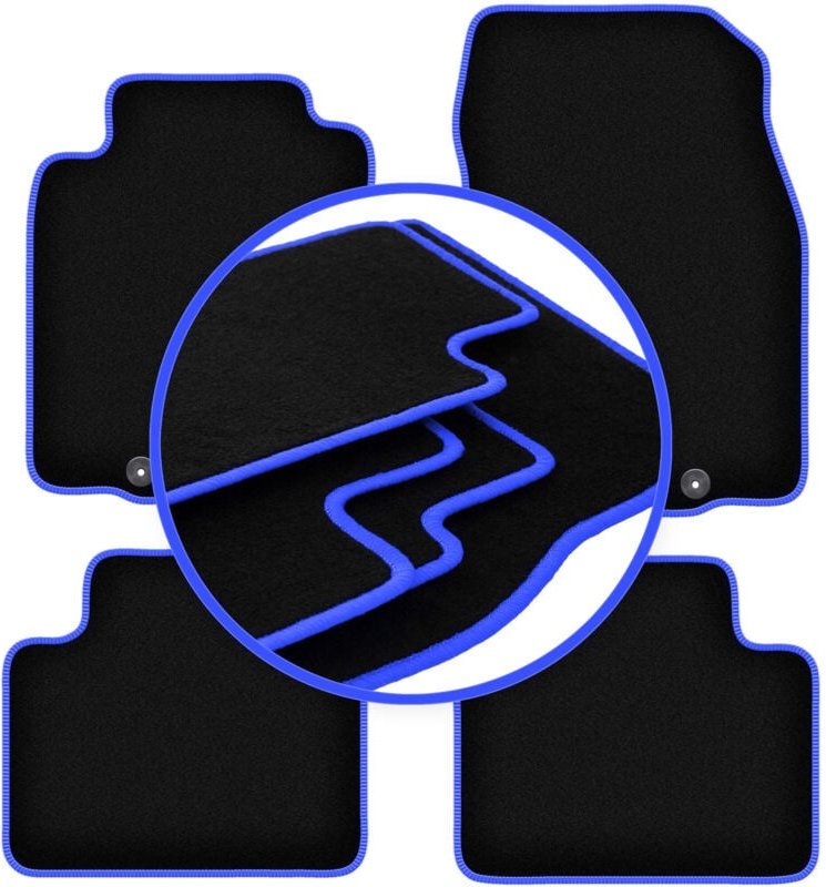 CARLUX-BLUE Autofußmatten für: Renault Koleos II SUV (2016-)