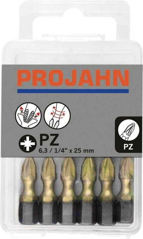 1/4' star Bit l 25mm PZ2 ZrN, 10er Pack - Projahn