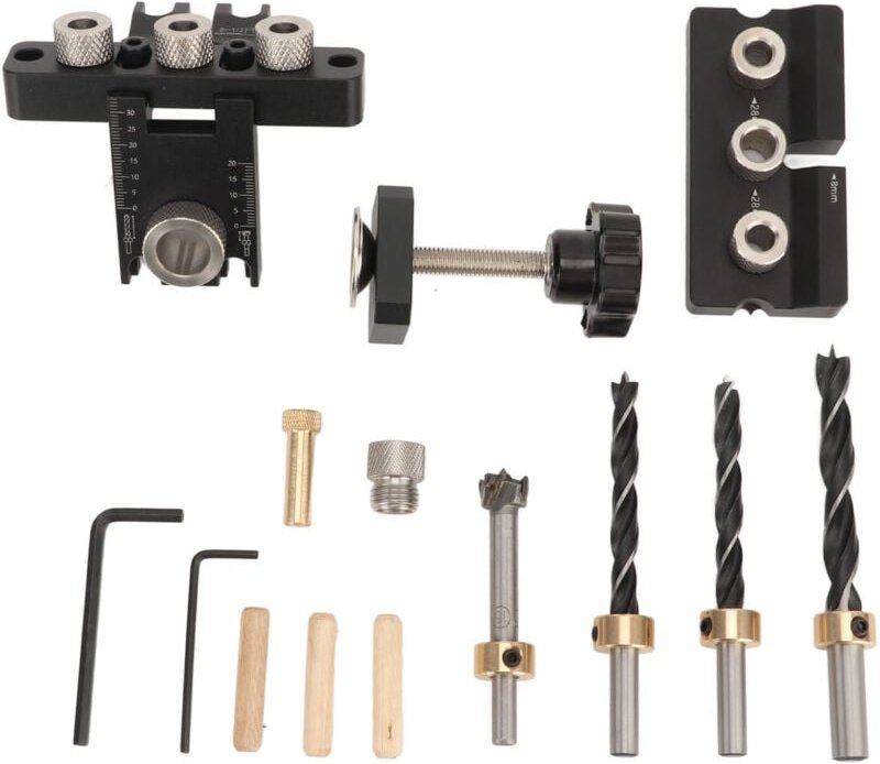 Dübellehre, schnelles und genaues Positionieren, Lochsucher, Bohrführung aus Aluminiumlegierung für die Holzbearbeitung ...