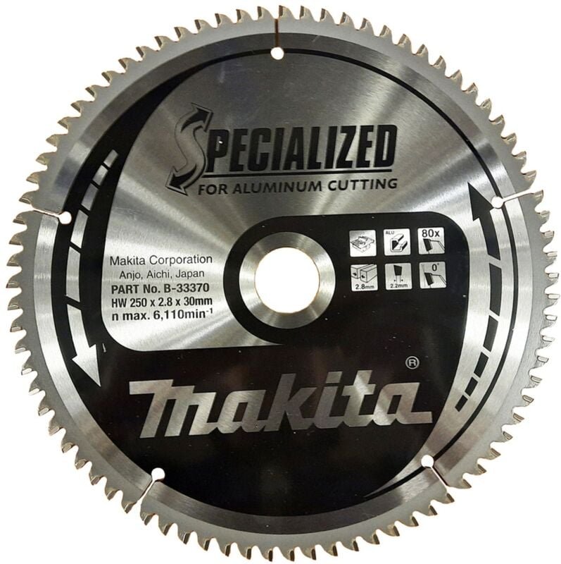 Sägeblatt specialized 250x30x80Z, 2,8 mm - Makita