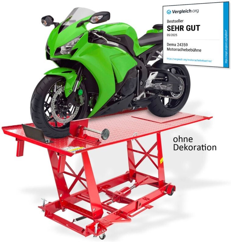 Dema - Motorradhebebühne Motorradrampe DMR1000 hydraulisch Motorradheber Motorradbühne