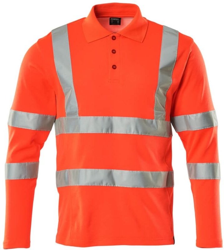 Mascot Warnschutz Polo-Shirt SAFE CLASSIC langarm 18283 Gr. L warnrot