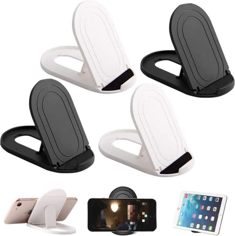 4er-Pack ovaler, faltbarer Handyständer, mehrere Winkel, universell, tragbar und verstellbar – kompatibel mit Tablets, S...