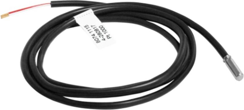 Pt1000 Fühler Ø mm L 45 mm, L Kabel 2,5 m Caleffi 161006 Schwarz