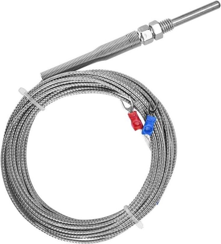 Ulisem Thermoelement-Temperaturfühler Typ K, M8-Gewinde, 30 mm, 0–400 °C (5 m)