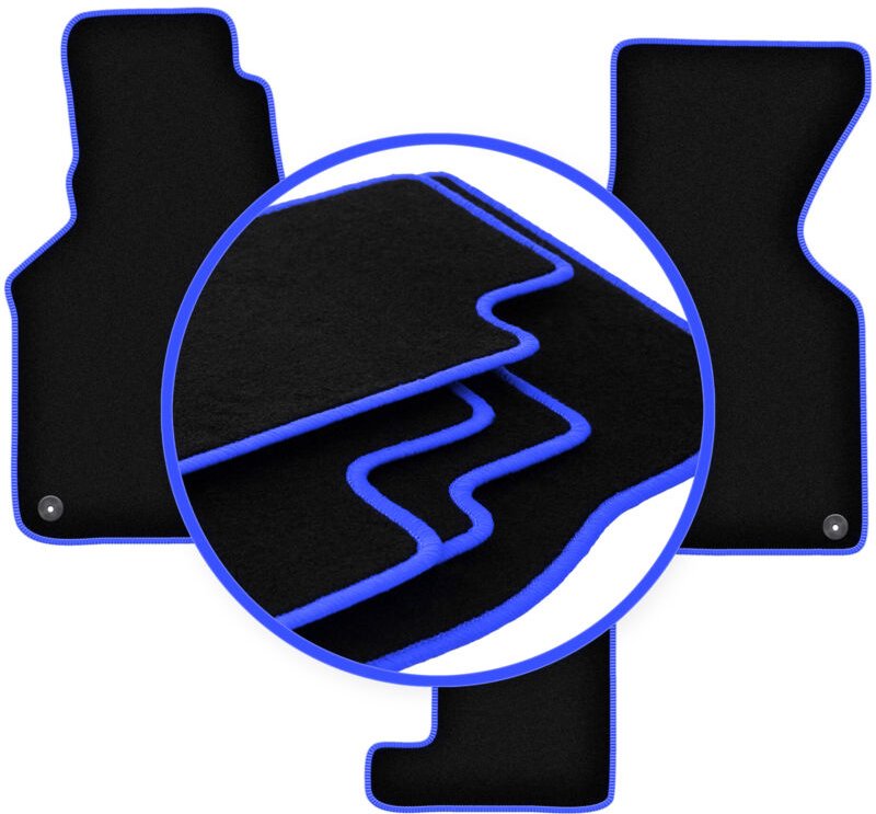 CARLUX-BLUE Autofußmatten für: Volkswagen Transporter T4 Caravelle manuell (1993-2001)