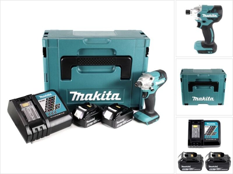 Dtd 156 rgj Akku Schlagschrauber 18V 155Nm + 2x Akku 6,0Ah + Ladegerät + Makpac - Makita