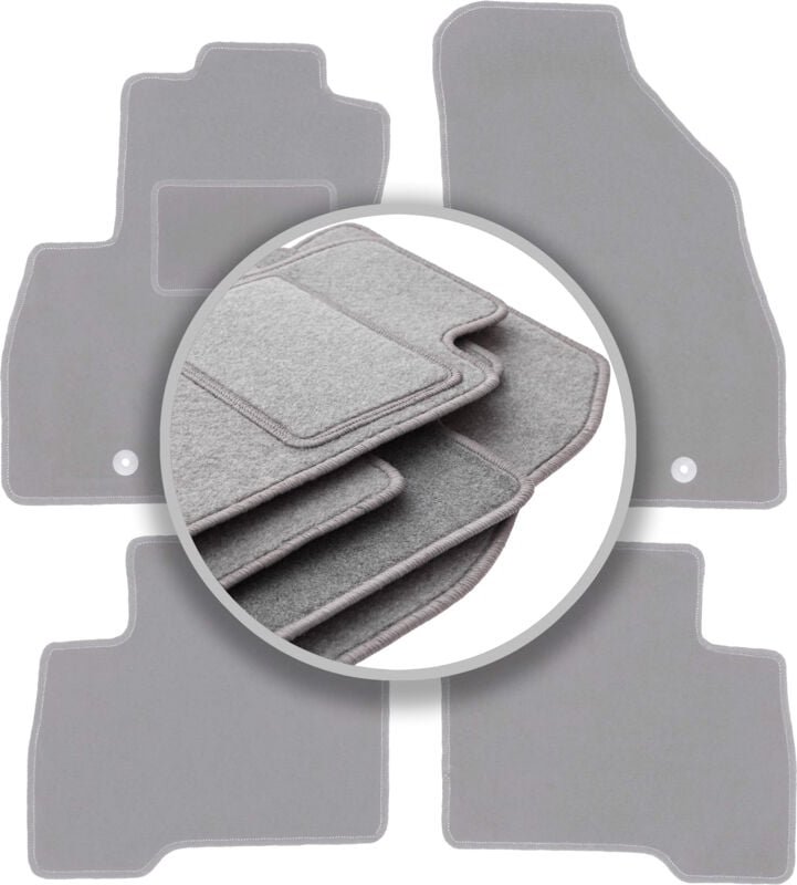 Graue Fußmatten für: Citroen Nemo Kombivan (2007-2017)
