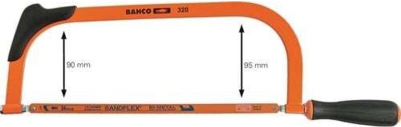 Bahco - Metallsägebogen 320 Blattlänge 300 mm 24 Zähne / Zoll Komfort- und Frontgriff