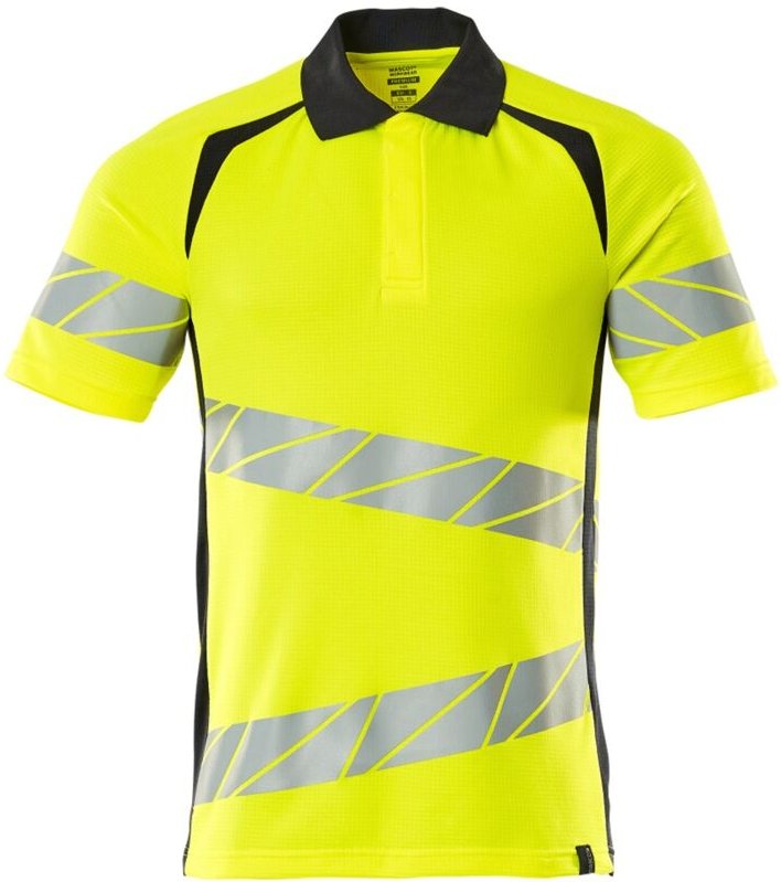 Mascot Polo-Shirt, moderne Passform Polo-shirt Gr. 4XLONE, hi-vis gelb/schwarzblau