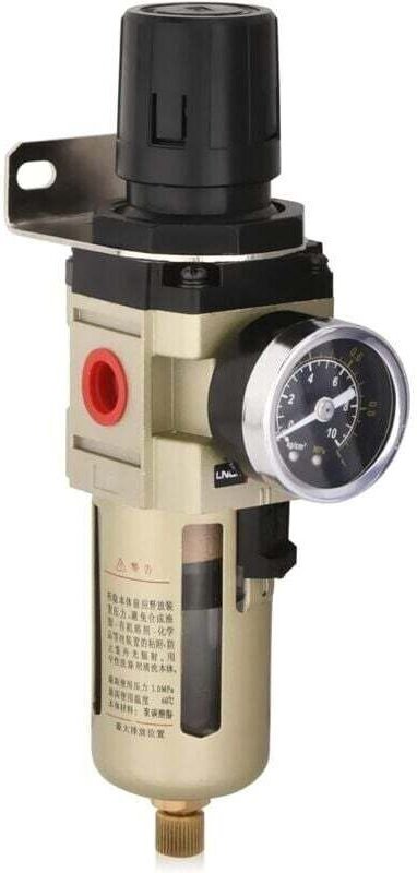 Séparateur d'eau Détendeur Régulateur d'air comprimé pour compresseur d'air comprimé, avec écran métallique, filtre 3/8 ...