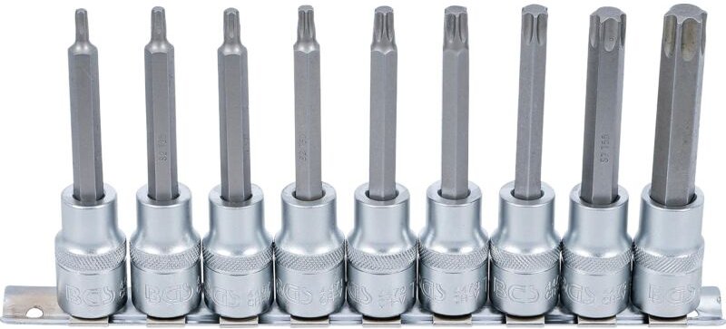 Bgs Technic - Bit-Einsatz-Satz Antrieb Innenvierkant 12,5 mm (1/2') T-Profil (für Torx) 9-tlg.