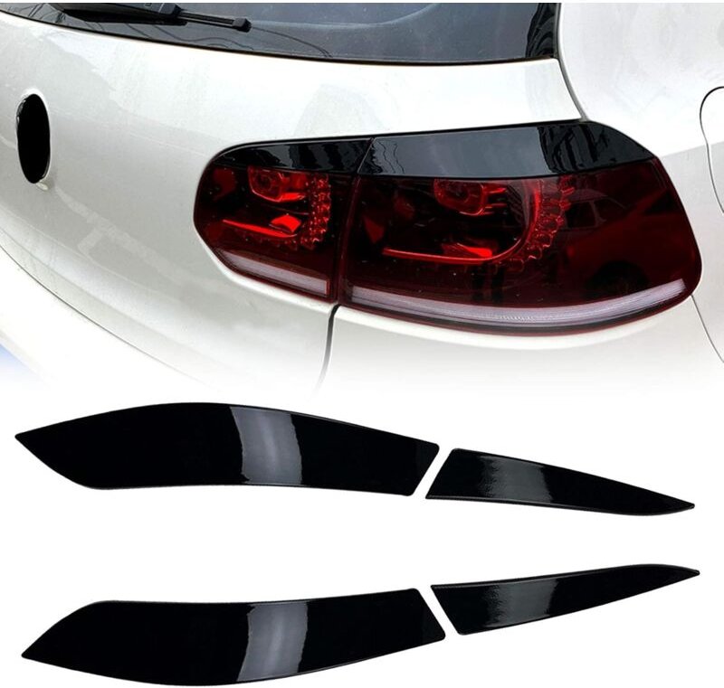 Paar Auto-Heckscheinwerfer-Augenbrauen für Golf VI MK6 2009–2012, reguläre Ausgabe, Augenlider-Zierabdeckung, Scheinwerf...